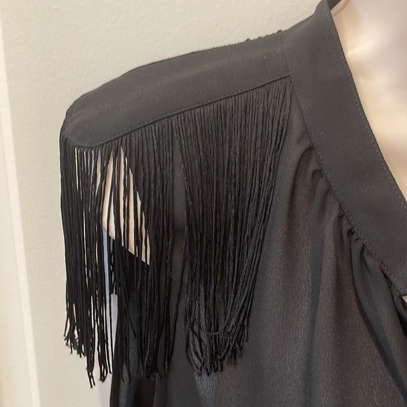 BCBG Generation Black Sheer Blouse, Size Medium - Picture 2 of 5